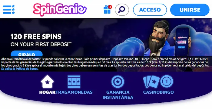 Spin Genie Casino bonus
